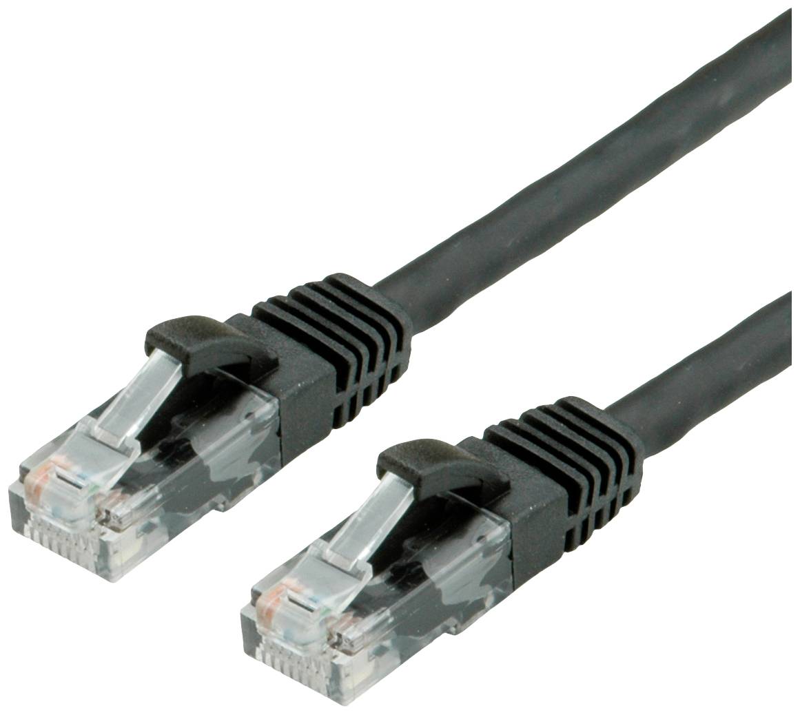 Value mrežni patch kabl 2,00 m crna RJ45 utikač 2558097