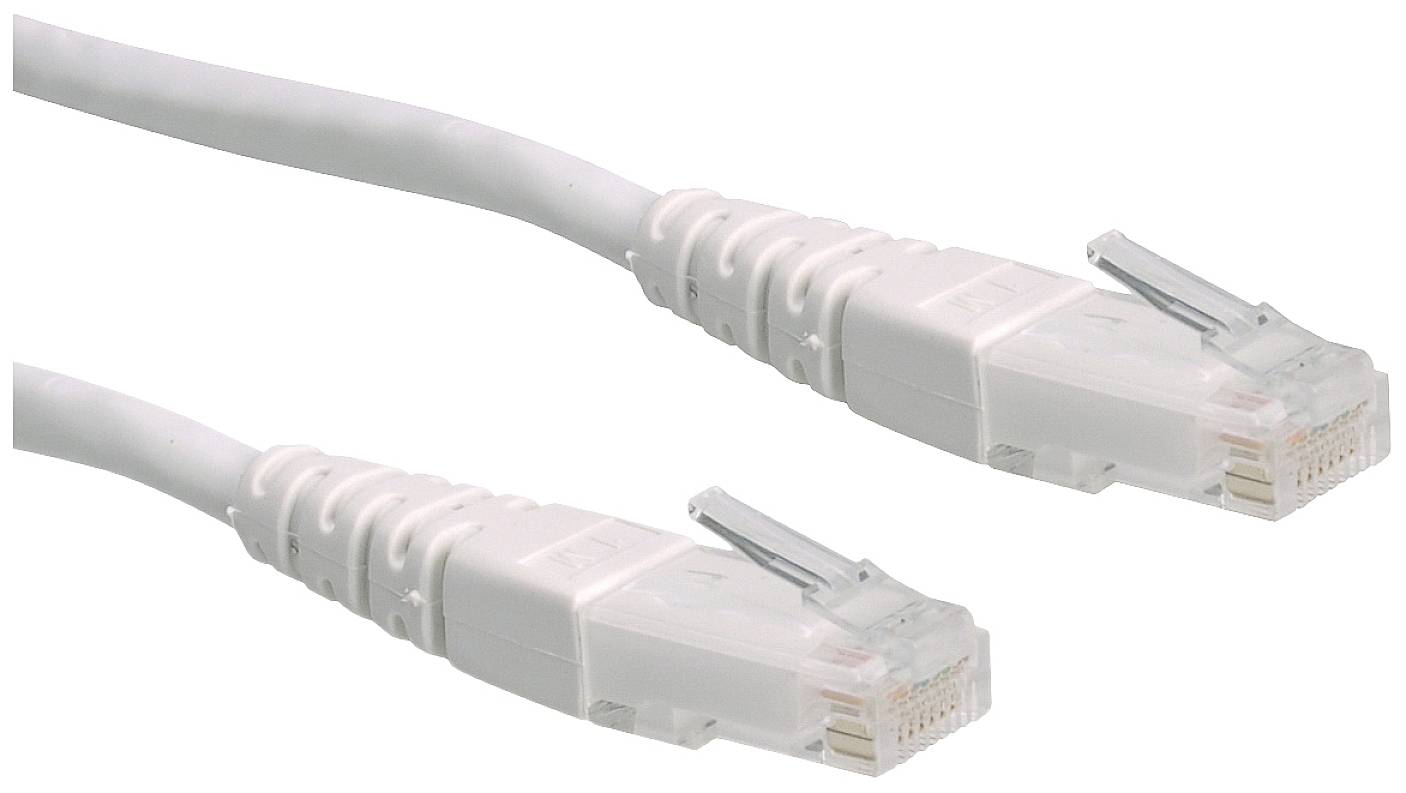 Roline mrežni patch kabl 2,00 m bela RJ45 utikač 2558318