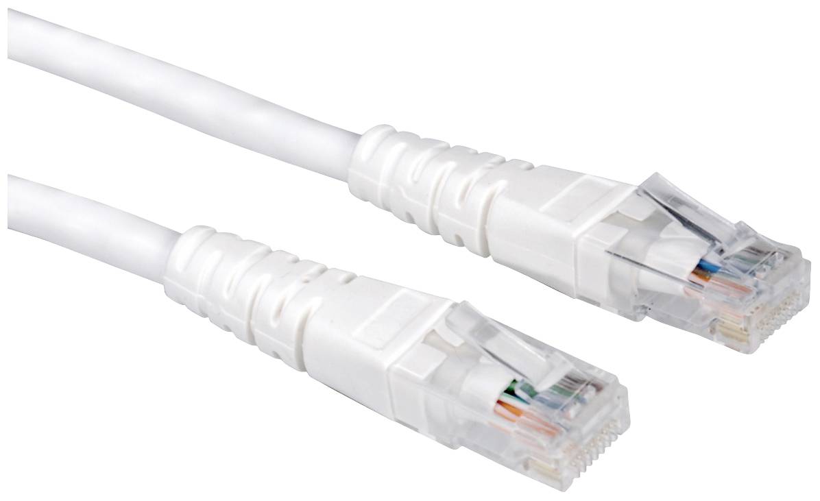 Value mrežni patch kabl 3,00 m bela RJ45 utikač 2558349