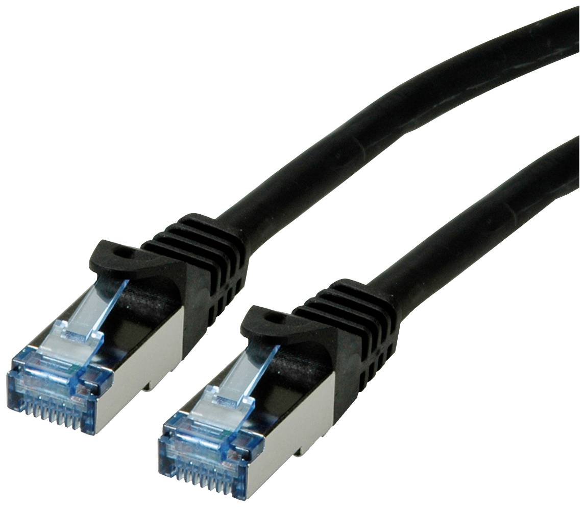 Roline mrežni patch kabl 1,00 m crna RJ45 utikač 2558579