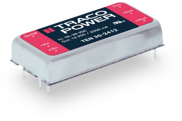 TracoPower TEN 30-1212 DC/DC napajanje - ispravljač za štampanu ploču 12 V/DC 12 V/DC 2.5 A 30 W Broj izlaza: 1 x.