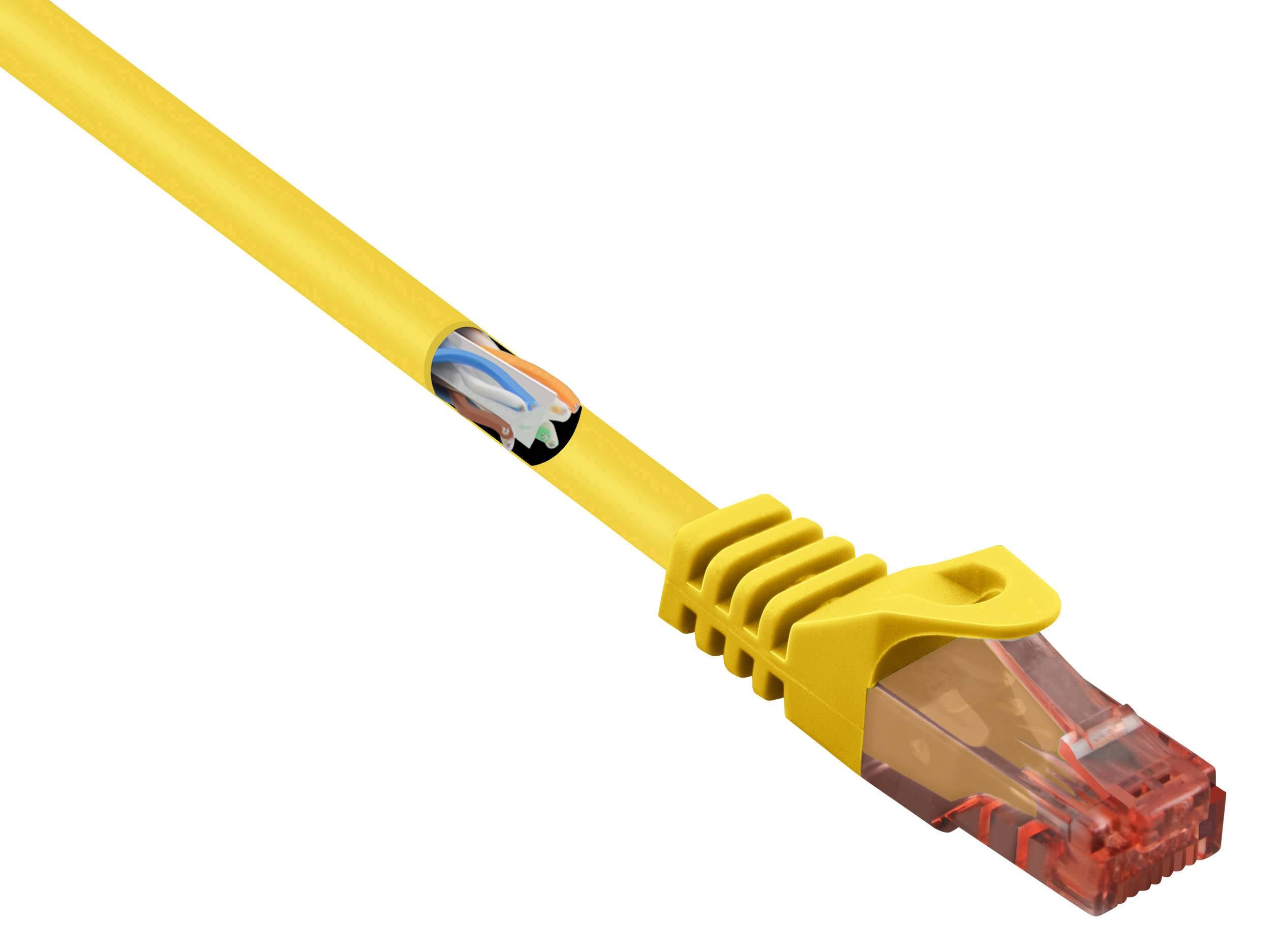 Renkforce RF-5370038 mrežni patch kabl 10,00 m žuta RJ45 utikač