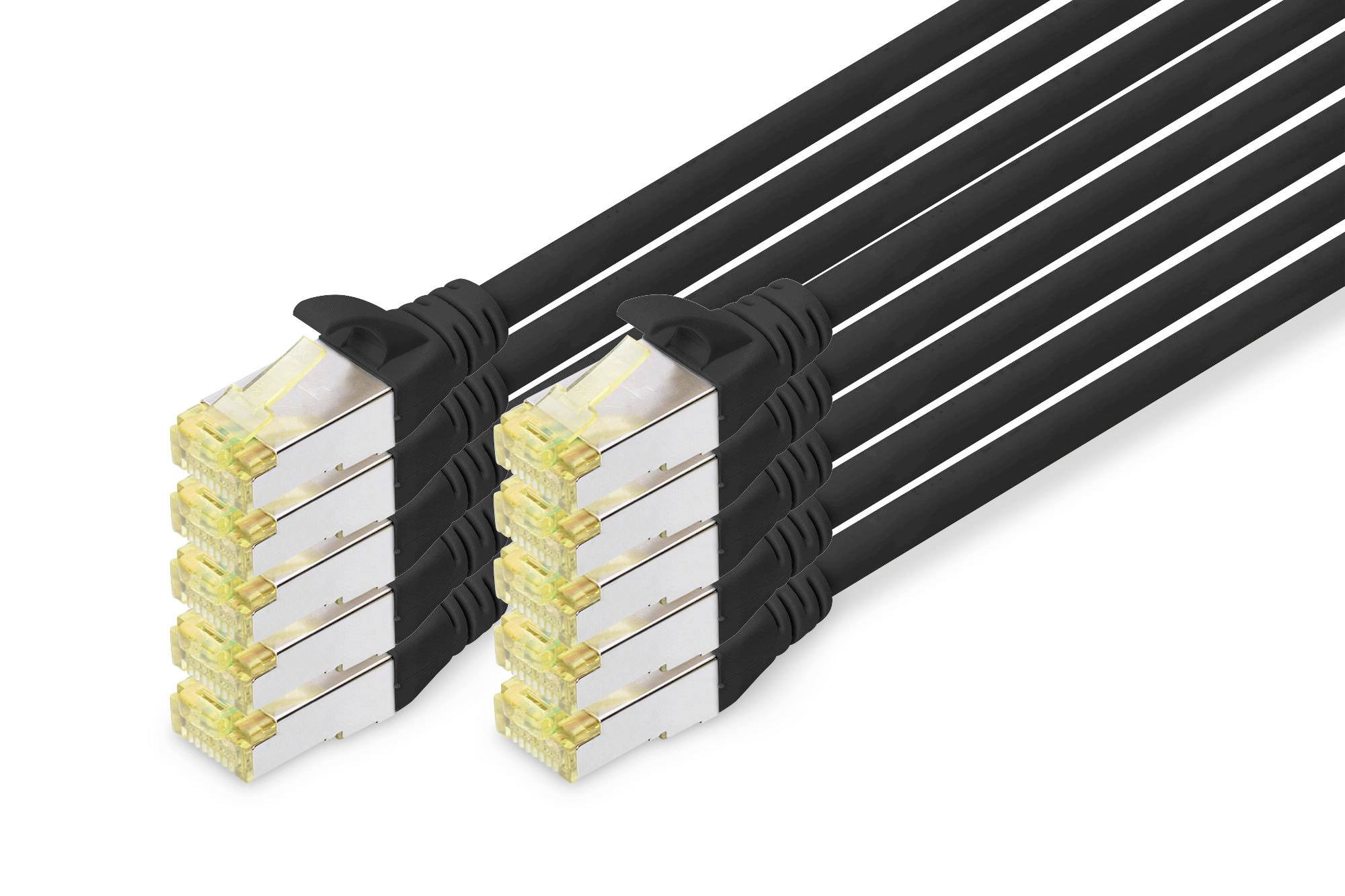 Digitus DK-1644-A-0025-BL-10 mrežni patch kabl 0,25 m crna RJ45 utikač