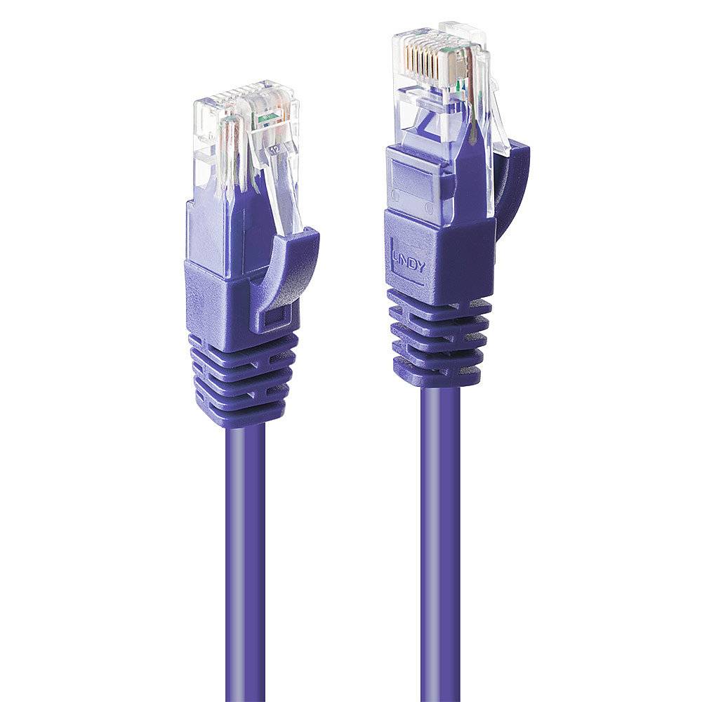 LINDY mrežni patch kabl 1,00 m ljubičasta RJ45 utikač 2840636