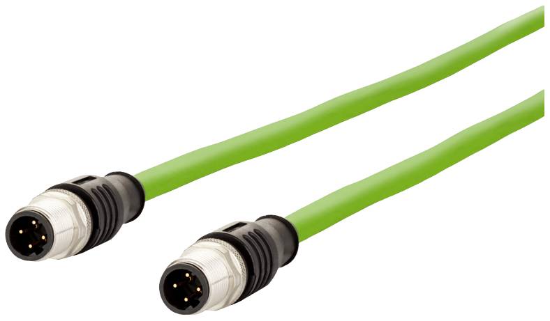 Metz Connect mrežni patch kabl 5,00 m zelena M12 utikač 2860556