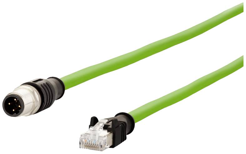 Metz Connect mrežni patch kabl 1,00 m zelena M12 utikač 2860558