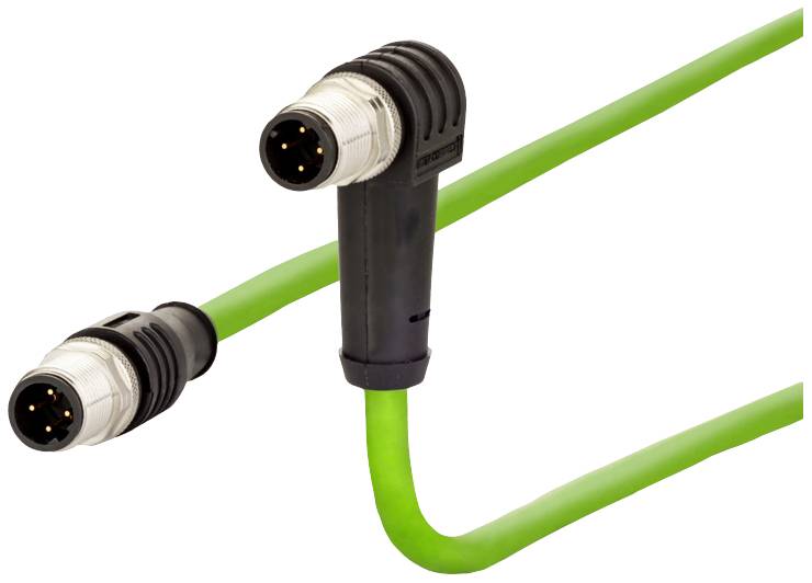 Metz Connect mrežni patch kabl 1,00 m zelena M12 utikač 2860566