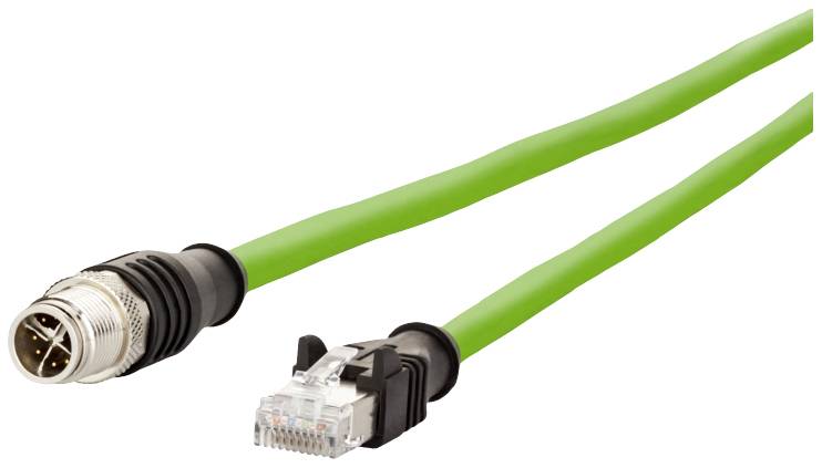 Metz Connect mrežni patch kabl 2,00 m zelena M12 utikač 2860583
