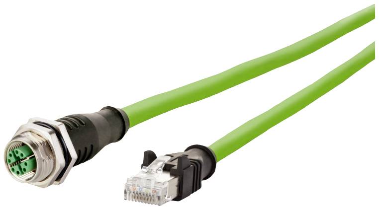 Metz Connect mrežni patch kabl 1,00 m zelena M12 utičnica
