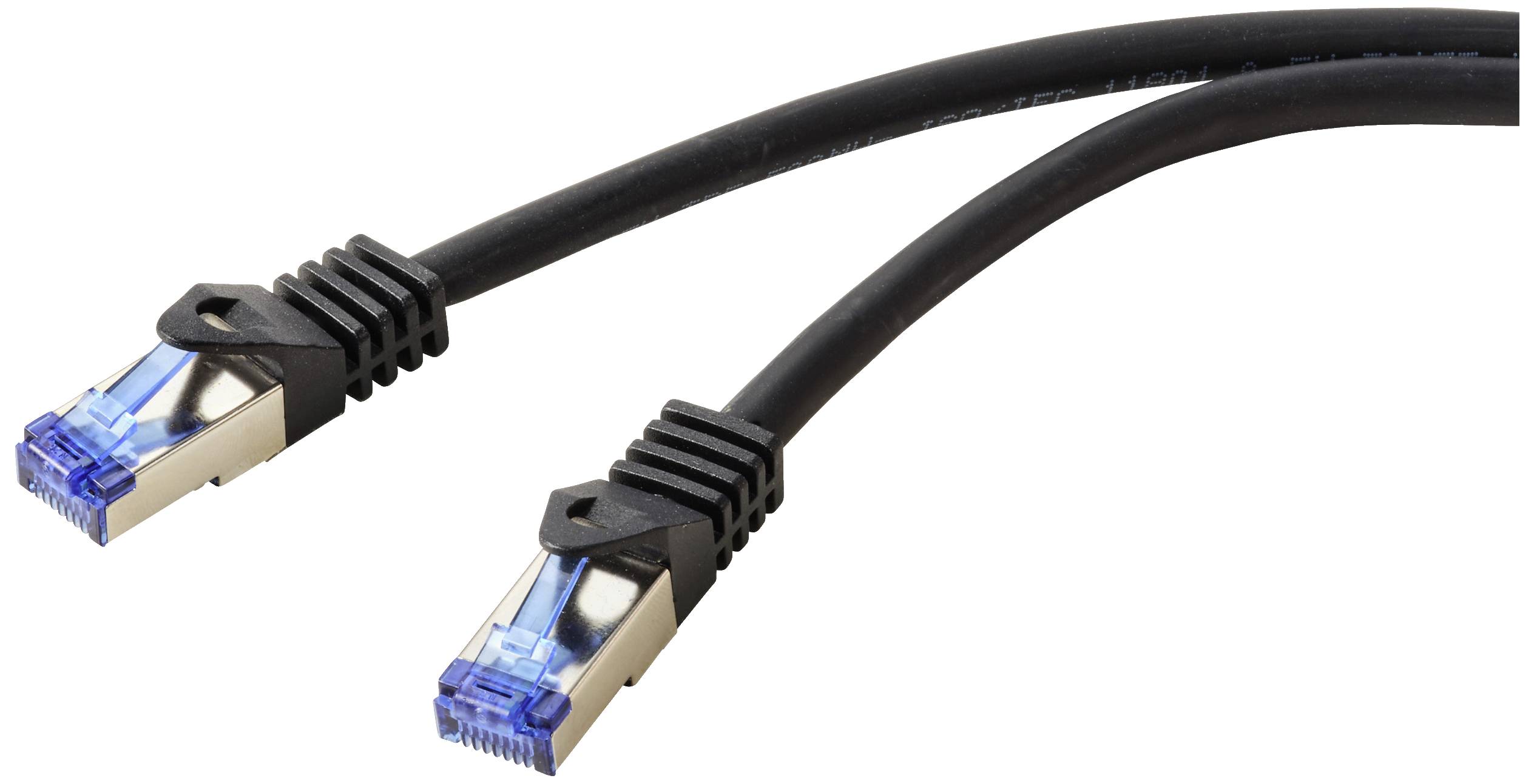 Renkforce RF-6830458 mrežni patch kabl 0,50 m crna RJ45 utikač