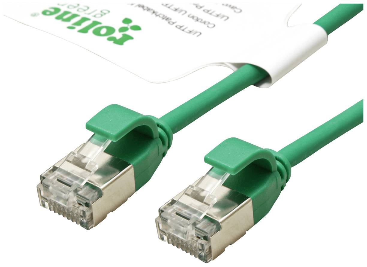 Roline mrežni patch kabl 0,50 m zelena RJ45 utikač 2887737