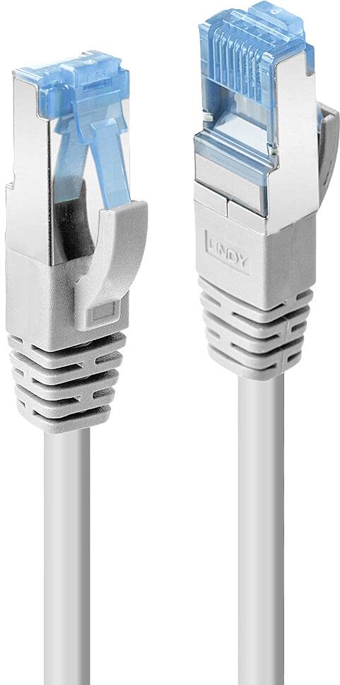 LINDY mrežni patch kabl 100,00 m siva RJ45 utikač