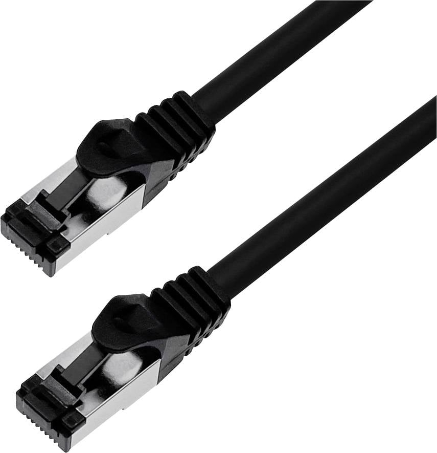 BKL Electronic mrežni patch kabl 10 m crna RJ45 utikač