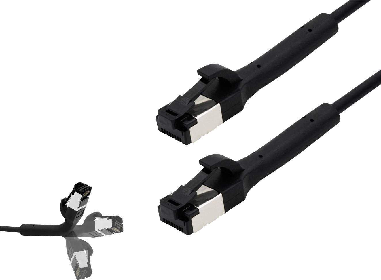 BKL Electronic mrežni patch kabl 1,5 m crna RJ45 utikač 3338649