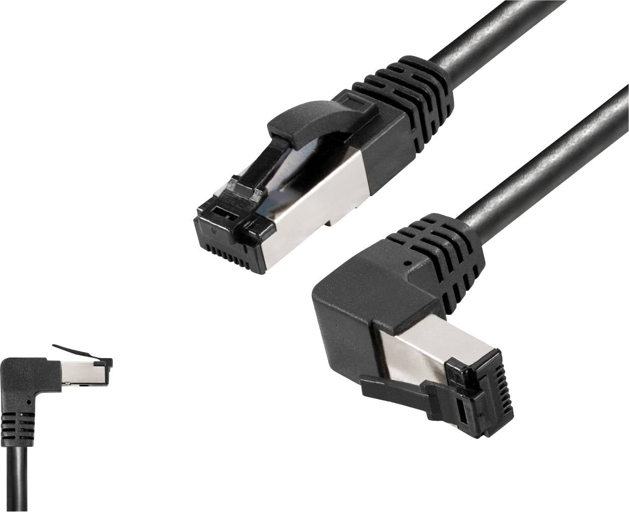 BKL Electronic mrežni patch kabl 0,5 m crna RJ45 utikač 3338659