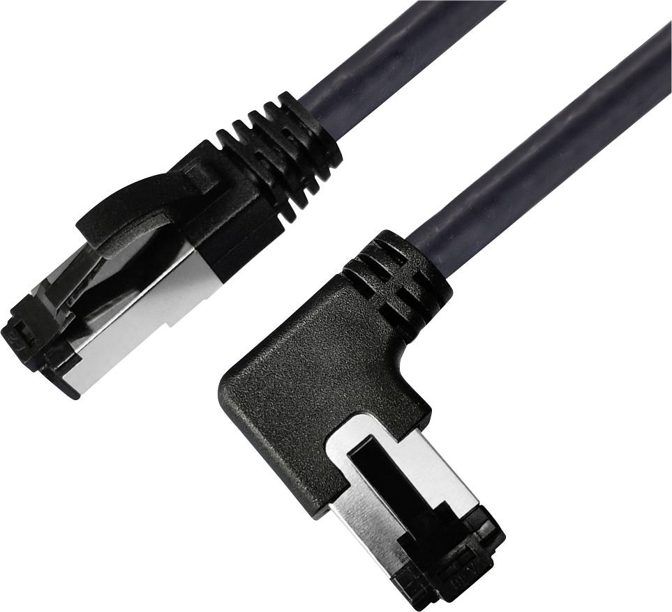 BKL Electronic mrežni patch kabl 1 m crna RJ45 utikač 3338672