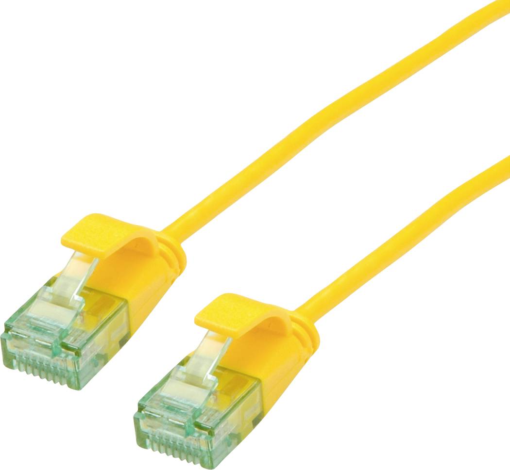 roline mrežni patch kabl 2,00 m žuta RJ45 utikač