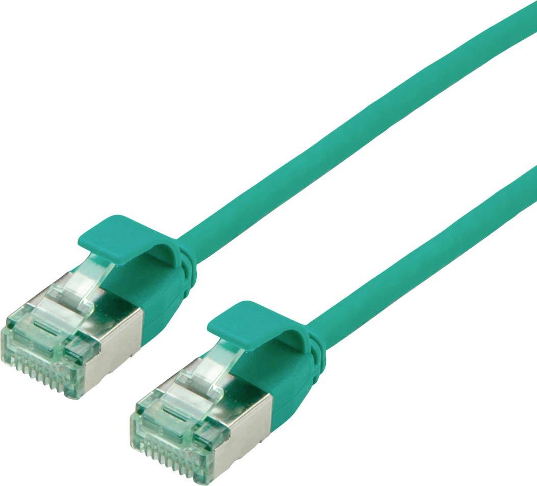 roline mrežni patch kabl 1,00 m zelena RJ45 utikač 3338975
