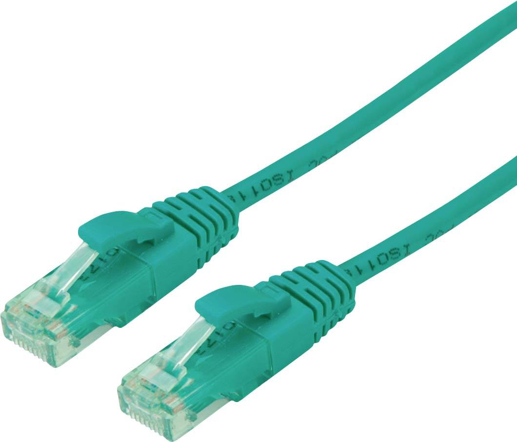 roline mrežni patch kabl 10,00 m zelena RJ45 utikač