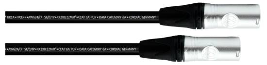 Cordial mrežni patch kabl 1,00 m crna RJ45 utikač 3344170