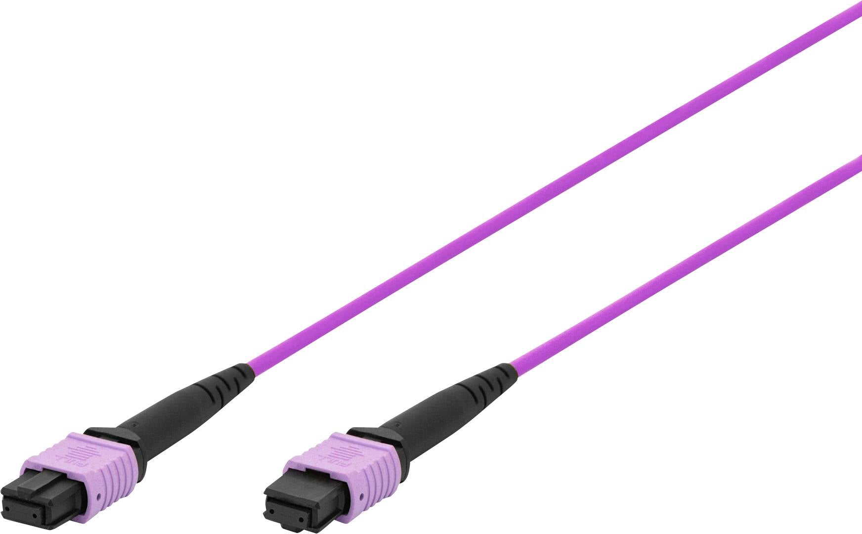 Digitus DK-2566-02/4 optički priključni kabl 2 m ljubičasta, crna MPO utičnica