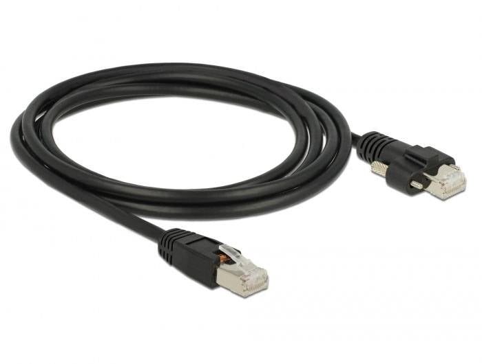 Delock mrežni patch kabl 2,00 m crna RJ45 utikač