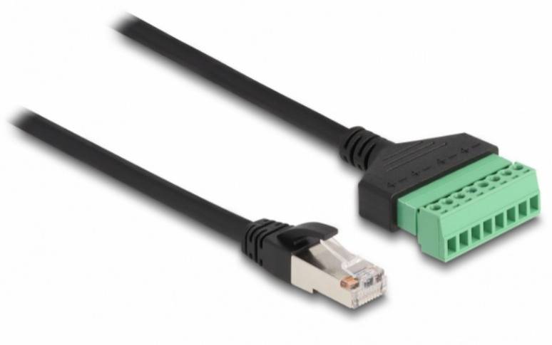 Delock mrežni patch kabl 0,30 m crna, zelena RJ45 utikač