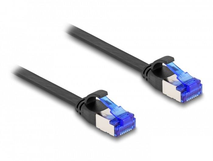 DeLOCK Cat.6A mrežni patch kabl 0,25 m crna RJ45 utikač