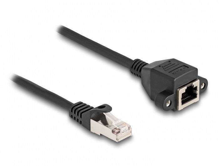 Delock mrežni patch kabl 2,00 m crna RJ50 utikač 3379313