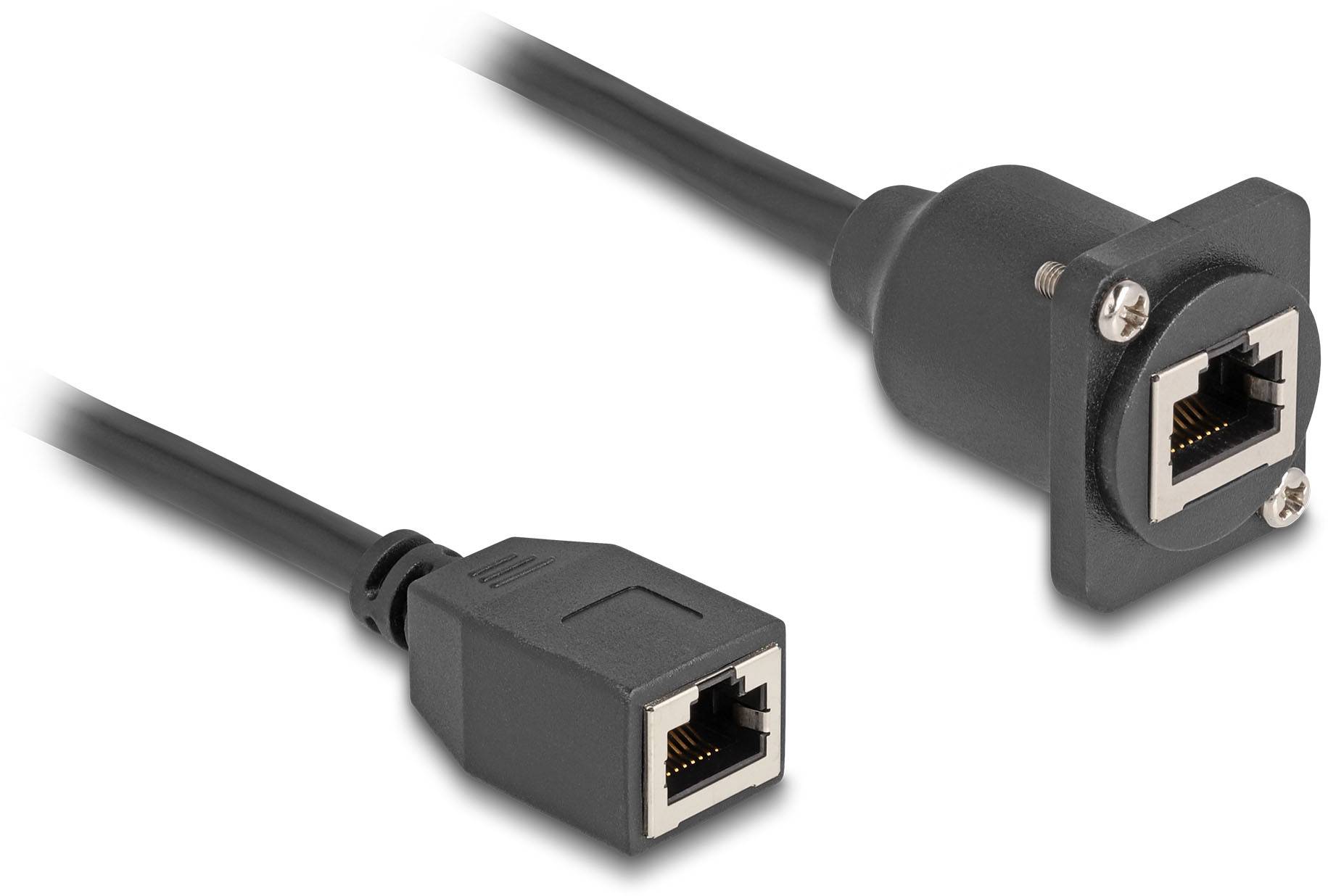 Delock mrežni patch kabl 0,20 m crna RJ45 utičnica