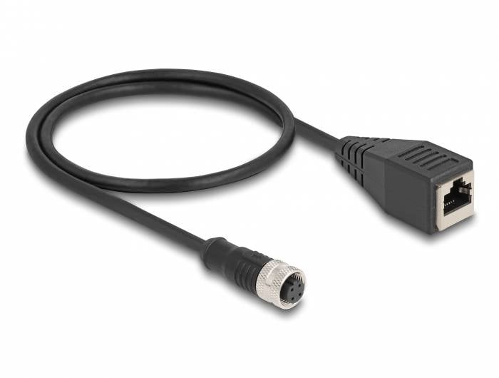 DeLOCK 4-polni mrežni adapter 0,50 m crna RJ45 utičnica