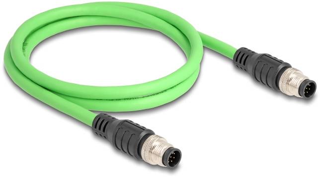 Delock mrežni patch kabl 1,00 m zelena M12 utikač 3379788