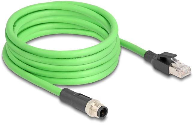 Delock mrežni patch kabl 2,00 m zelena M12 utikač 3379798
