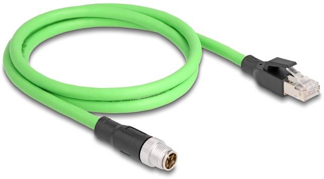 Delock mrežni patch kabl 5,00 m zelena M12 utikač 3379805