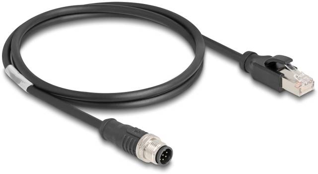 Delock mrežni patch kabl 1,00 m crna M12 utikač 3379815