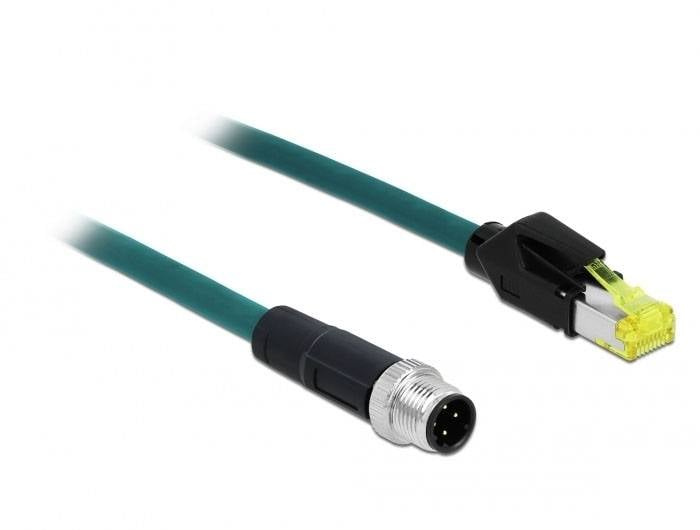 Delock mrežni patch kabl 2,00 m turkizna M12 utikač 3379850