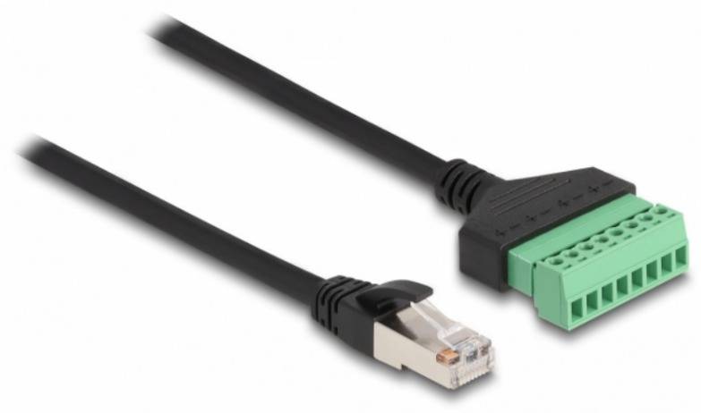 Delock mrežni patch kabl 1,00 m crna, zelena RJ45 utičnica