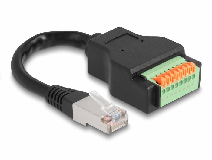 Delock mrežni patch kabl 0,15 m crna RJ45 utikač