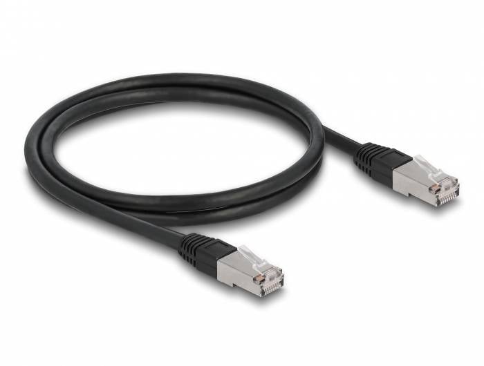 Delock mrežni patch kabl 1,00 m crna RJ45 utikač 3379881