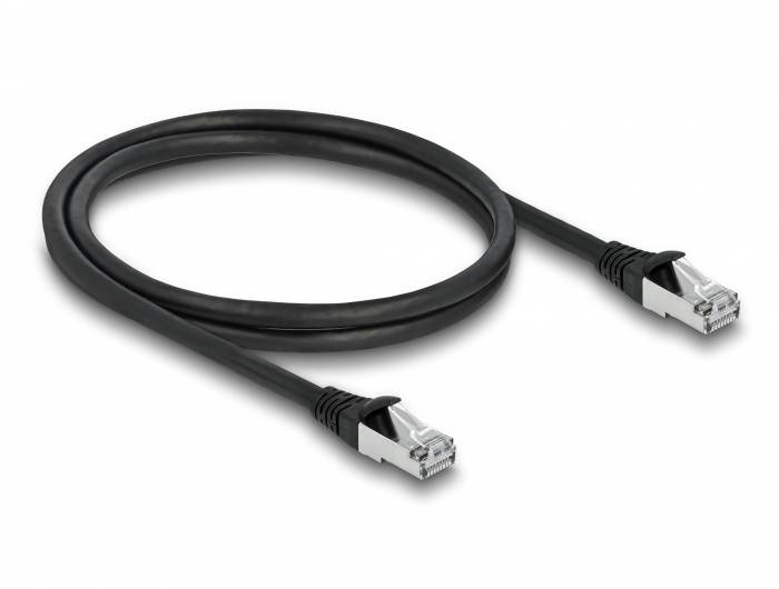 Delock mrežni patch kabl 1,00 m crna RJ45 utikač 3379889