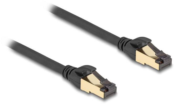 DeLOCK Cat.6A mrežni patch kabl 0,30 m crna RJ45 utikač