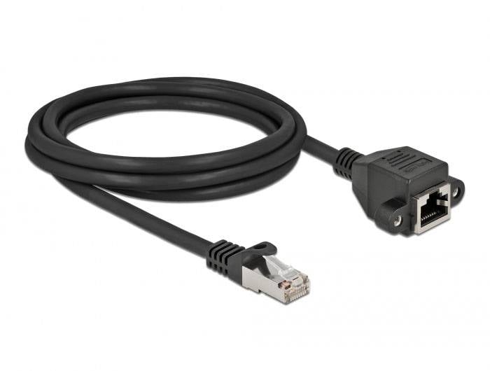 Delock mrežni patch kabl 2,00 m crna RJ45 utikač 3379944