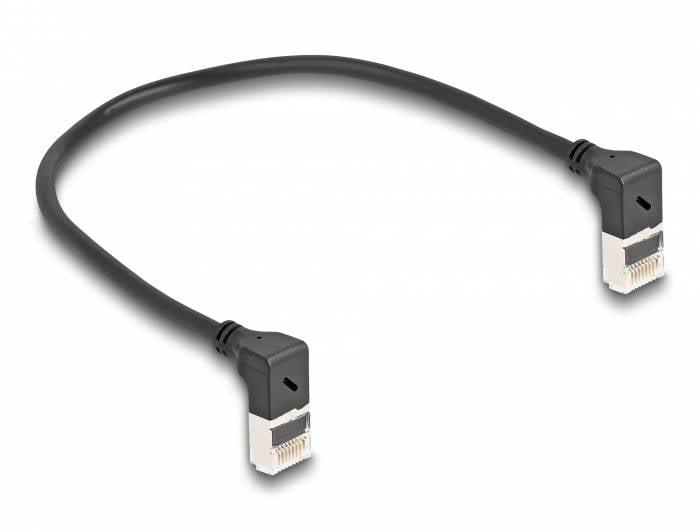 DeLOCK Cat.6A mrežni patch kabl 0,25 m crna RJ45 utikač 3379964