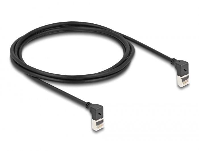 DeLOCK Cat.6A mrežni patch kabl 2,00 m crna RJ45 utikač 3379969