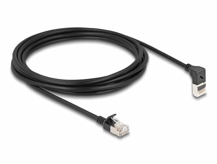 DeLOCK Cat.6A mrežni patch kabl 3,00 m crna RJ45 utikač 3379989