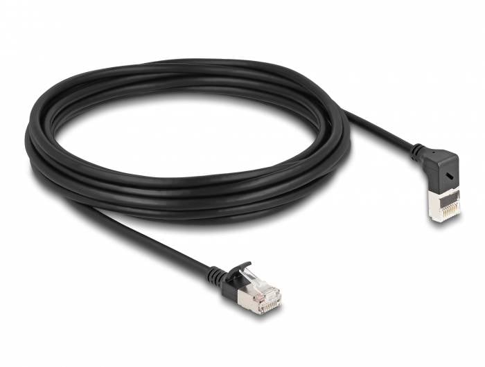 DeLOCK Cat.6A mrežni patch kabl 5,00 m crna RJ45 utikač 3379993