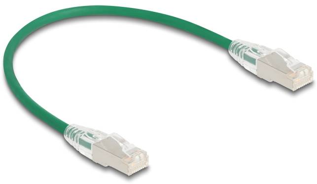 DeLOCK Cat.6A mrežni patch kabl 0,30 m zelena RJ45 utikač