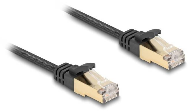 Delock Cat.6A mrežni patch kabl 3,00 m crna RJ45 utikač