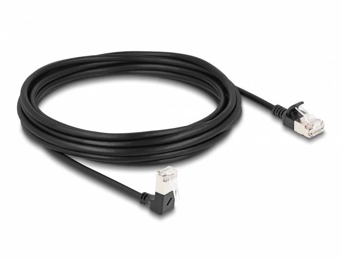 DeLOCK Cat.6A mrežni patch kabl 5,00 m crna RJ45 utikač 3380036