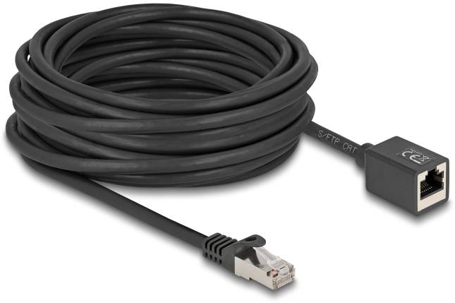 Delock mrežni patch kabl 10,00 m crna RJ45 utikač 3380311